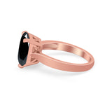 Solitaire Wedding Ring Simulated Cubic Zirconia 925 Sterling Silver