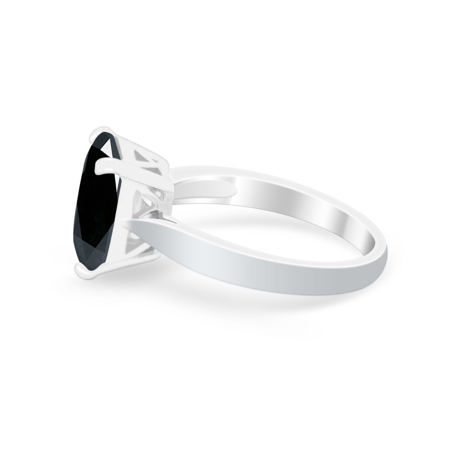 Solitaire Wedding Ring Simulated Cubic Zirconia 925 Sterling Silver