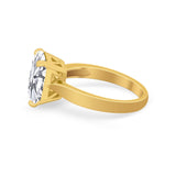 Solitaire Wedding Ring Simulated Cubic Zirconia 925 Sterling Silver