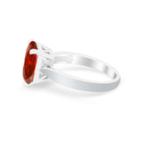 Solitaire Wedding Ring Simulated Cubic Zirconia 925 Sterling Silver