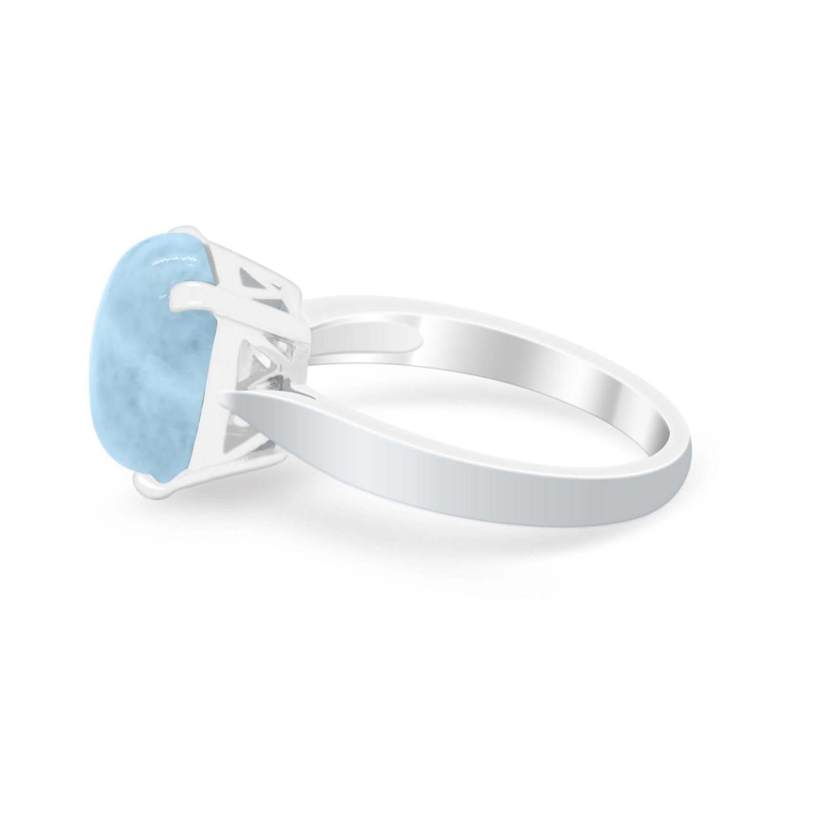 Solitaire Wedding Ring Simulated Cubic Zirconia 925 Sterling Silver
