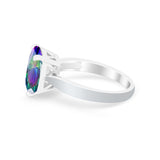 Solitaire Wedding Ring Simulated Cubic Zirconia 925 Sterling Silver