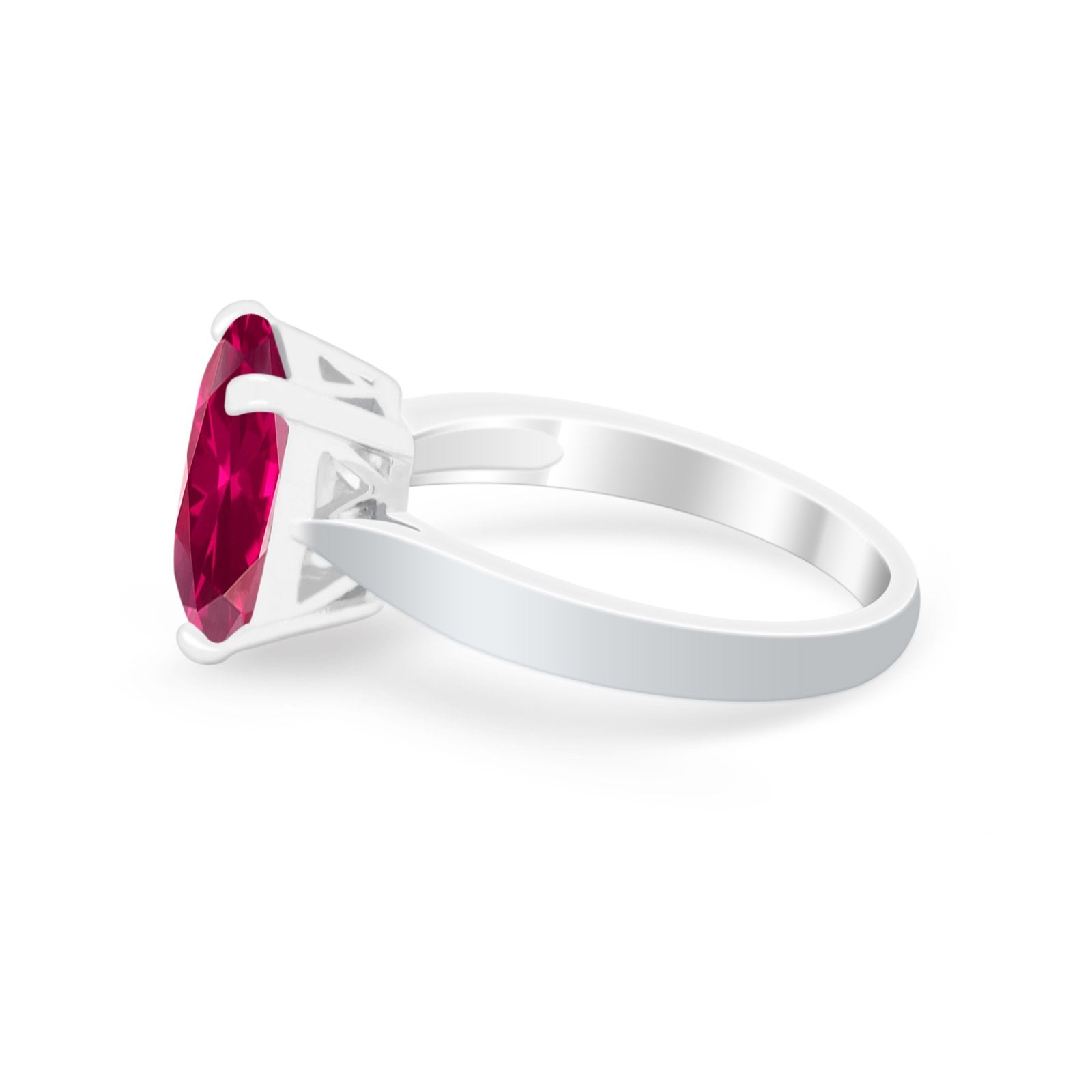 Solitaire Wedding Ring Simulated Cubic Zirconia 925 Sterling Silver