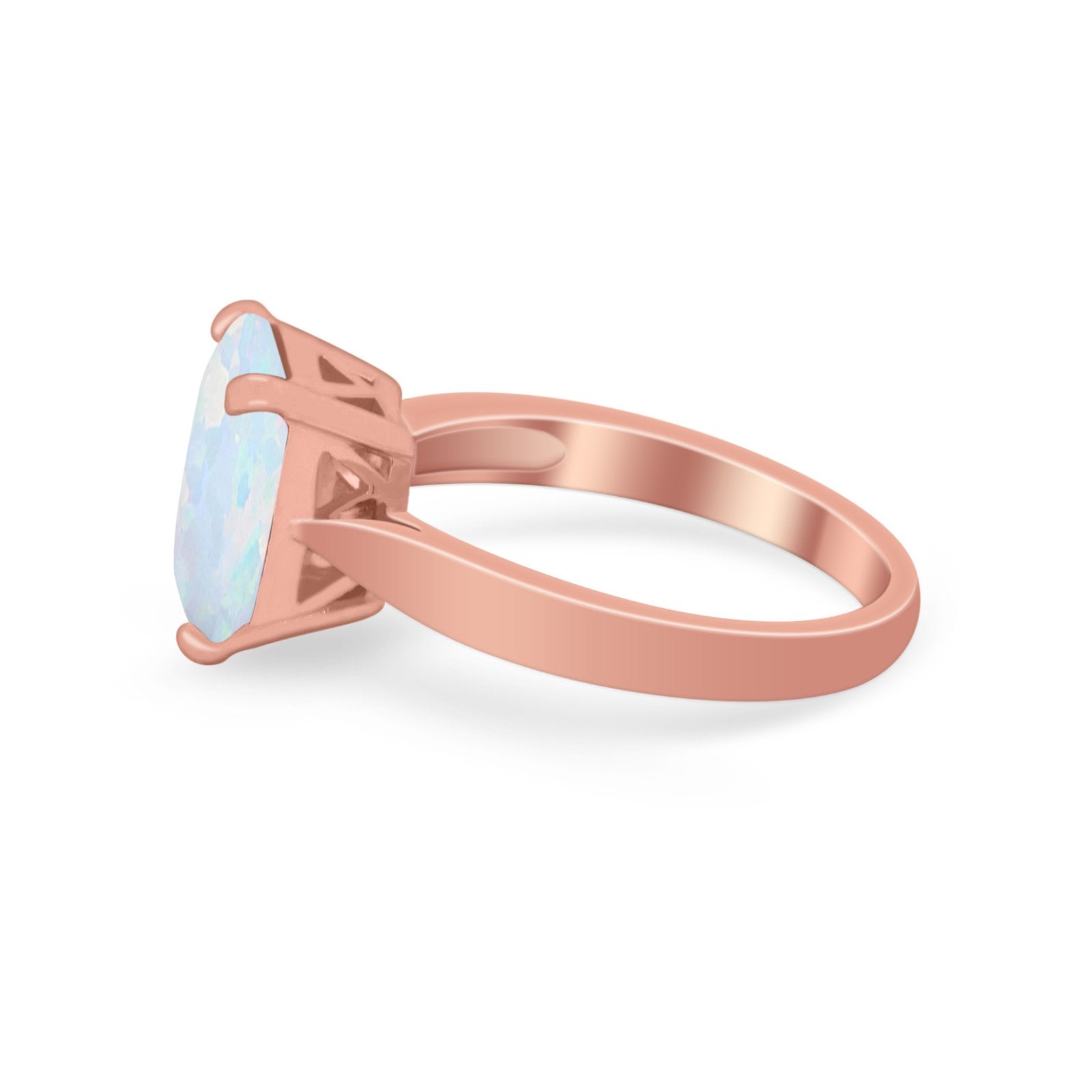 Solitaire Wedding Ring Simulated Cubic Zirconia 925 Sterling Silver