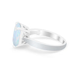 Solitaire Wedding Ring Simulated Cubic Zirconia 925 Sterling Silver