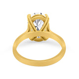 Solitaire Oval Wedding Engagement Ring 925 Sterling Silver