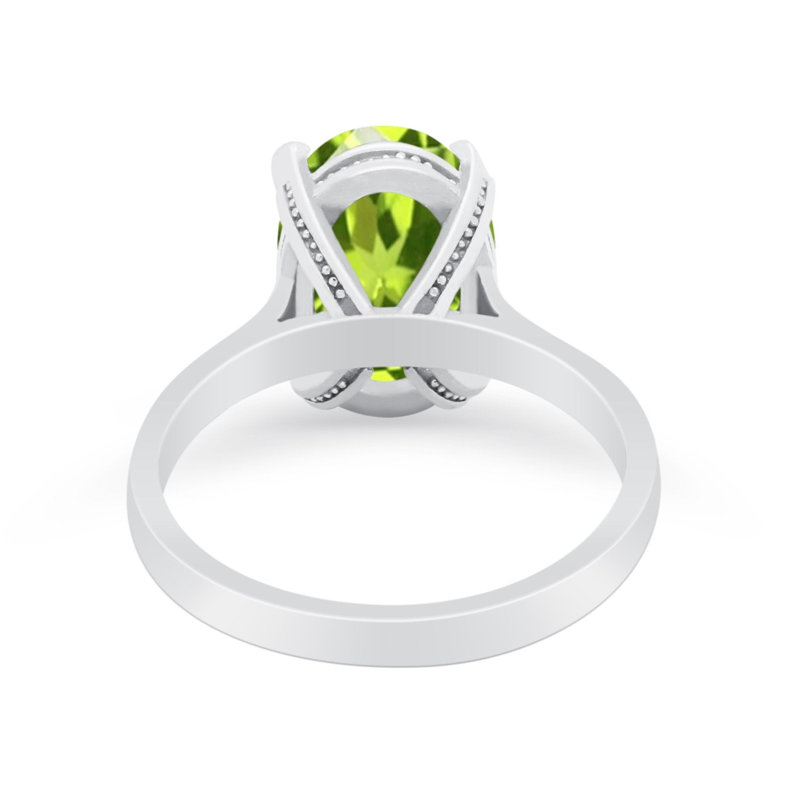Solitaire Oval Wedding Engagement Ring 925 Sterling Silver