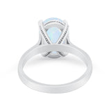 Solitaire Oval Wedding Engagement Ring 925 Sterling Silver