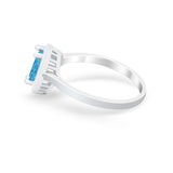 Solitaire Wedding Ring Pear Simulated Cubic Zirconia 925 Sterling Silver