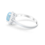 Solitaire Wedding Ring Pear Simulated Cubic Zirconia 925 Sterling Silver