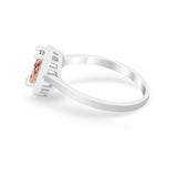 Solitaire Wedding Ring Pear Simulated Cubic Zirconia 925 Sterling Silver