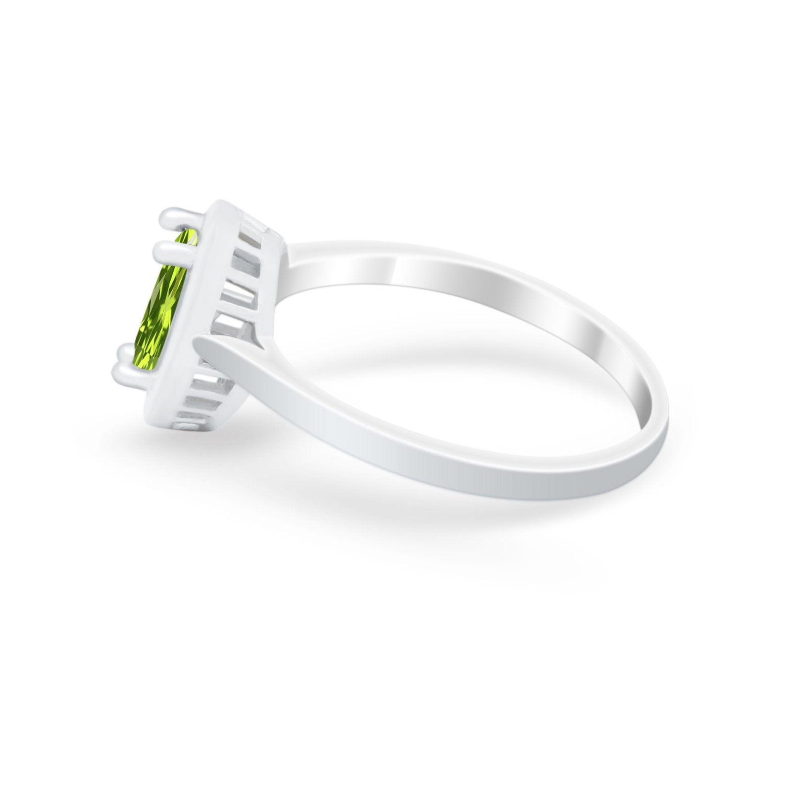 Solitaire Wedding Ring Pear Simulated Cubic Zirconia 925 Sterling Silver