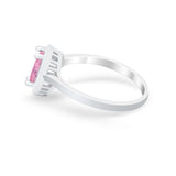 Solitaire Wedding Ring Pear Simulated Cubic Zirconia 925 Sterling Silver
