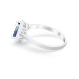 Solitaire Wedding Ring Pear Simulated Cubic Zirconia 925 Sterling Silver