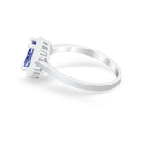Solitaire Wedding Ring Pear Simulated Cubic Zirconia 925 Sterling Silver
