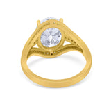 Art Deco Engagement Bridal Ring Simulated Cubic Zirconia 925 Sterling Silver BA1059