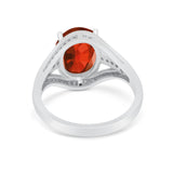Art Deco Engagement Bridal Ring Simulated Cubic Zirconia 925 Sterling Silver BA1059
