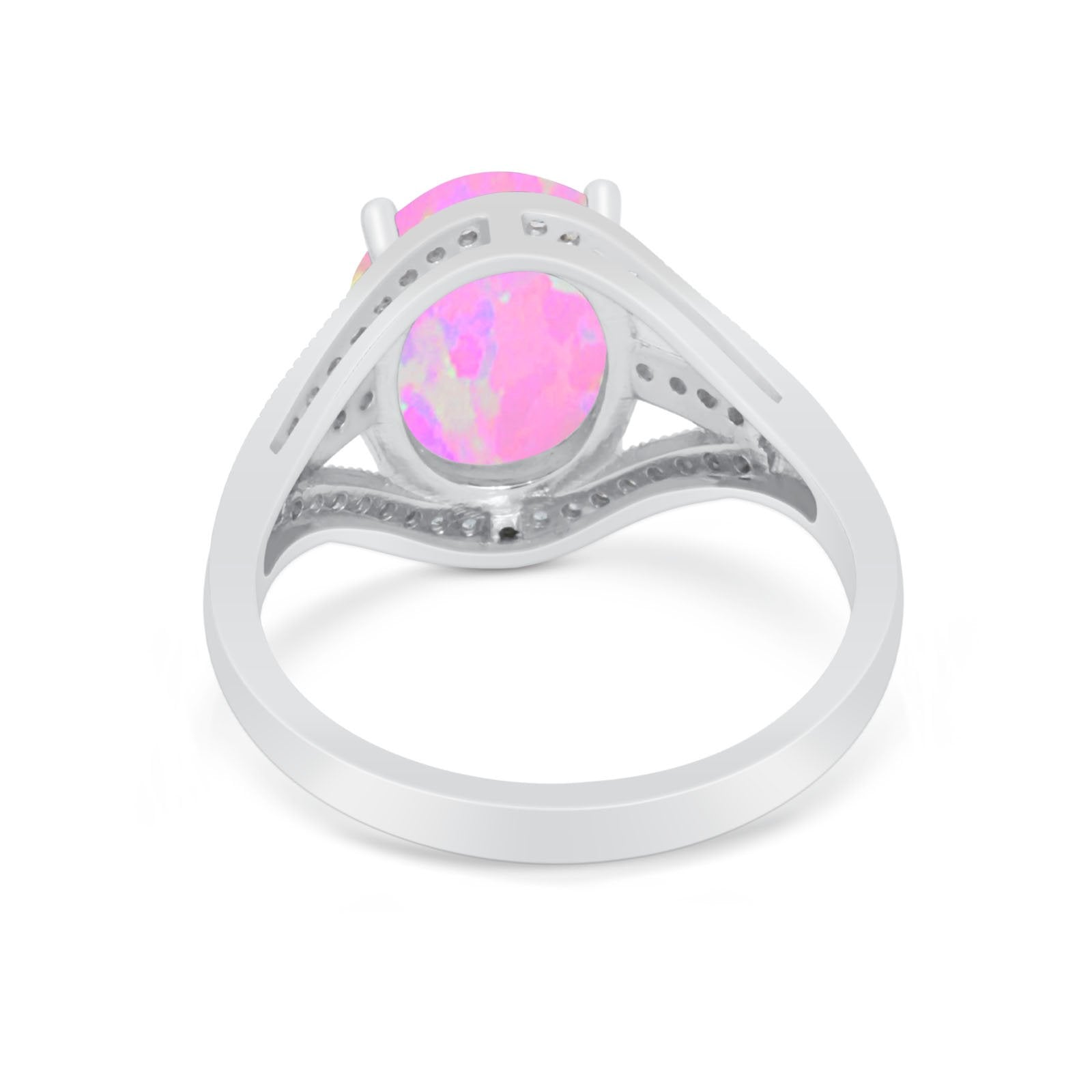 Art Deco Engagement Bridal Ring Simulated Cubic Zirconia 925 Sterling Silver BA1059
