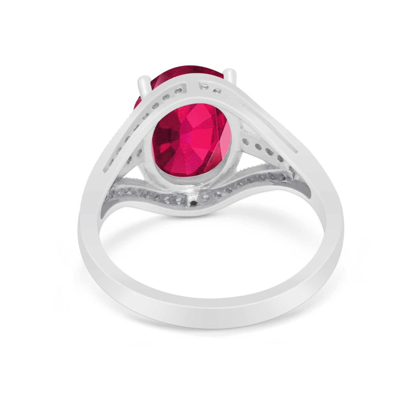 Art Deco Engagement Bridal Ring Simulated Cubic Zirconia 925 Sterling Silver BA1059