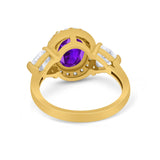 Three Stone Engagement Ring Simulated Cubic Zirconia 925 Sterling Silver BA1067