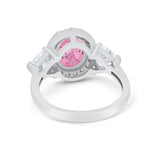 Three Stone Engagement Ring Simulated Cubic Zirconia 925 Sterling Silver BA1067