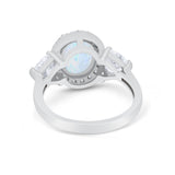 Three Stone Engagement Ring Simulated Cubic Zirconia 925 Sterling Silver BA1067