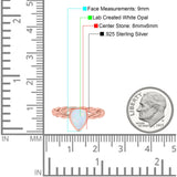 Teardrop Pear Lab Opal Braided Cable Solitaire Band Ring 925 Sterling Silver
