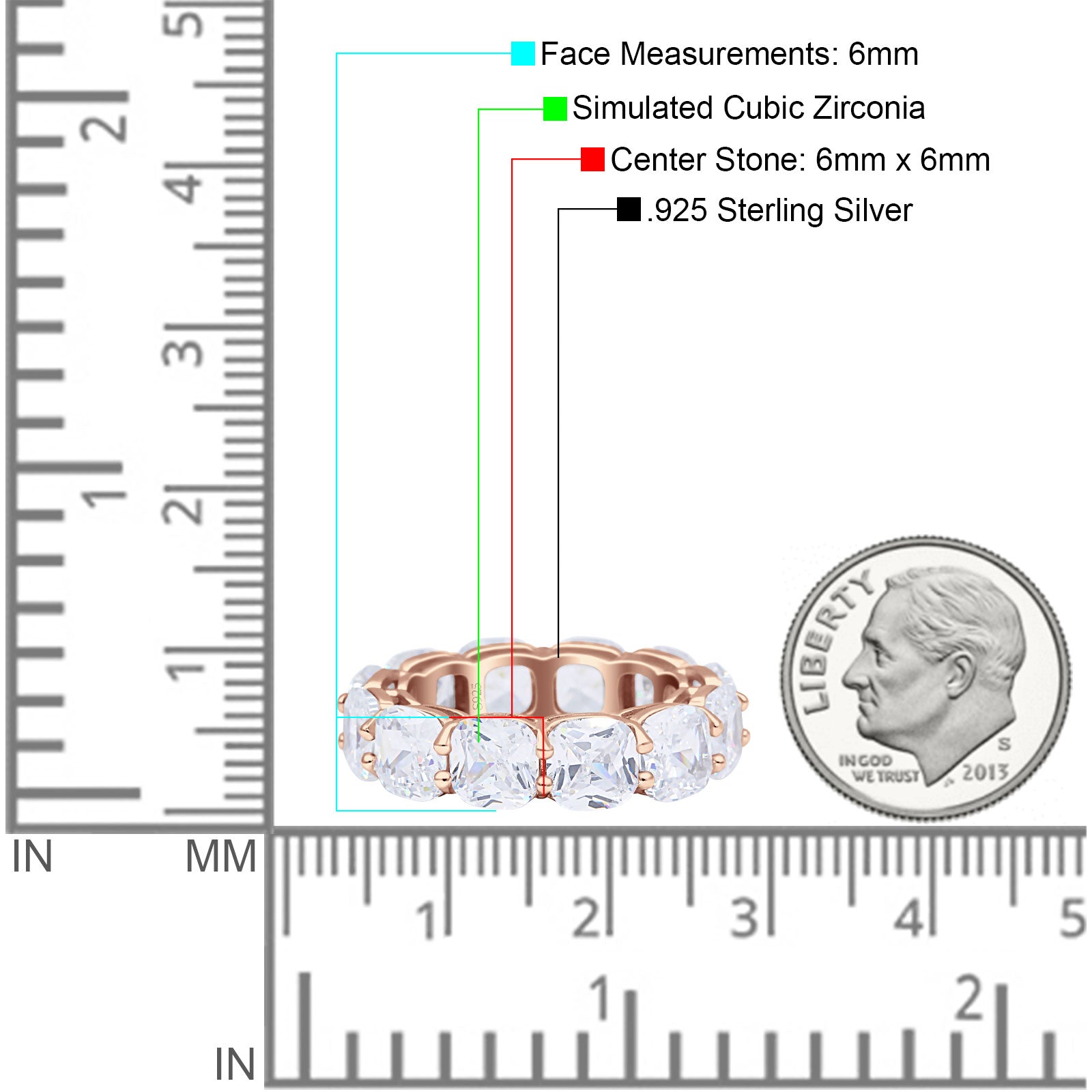 Cushion Cut Eternity Band