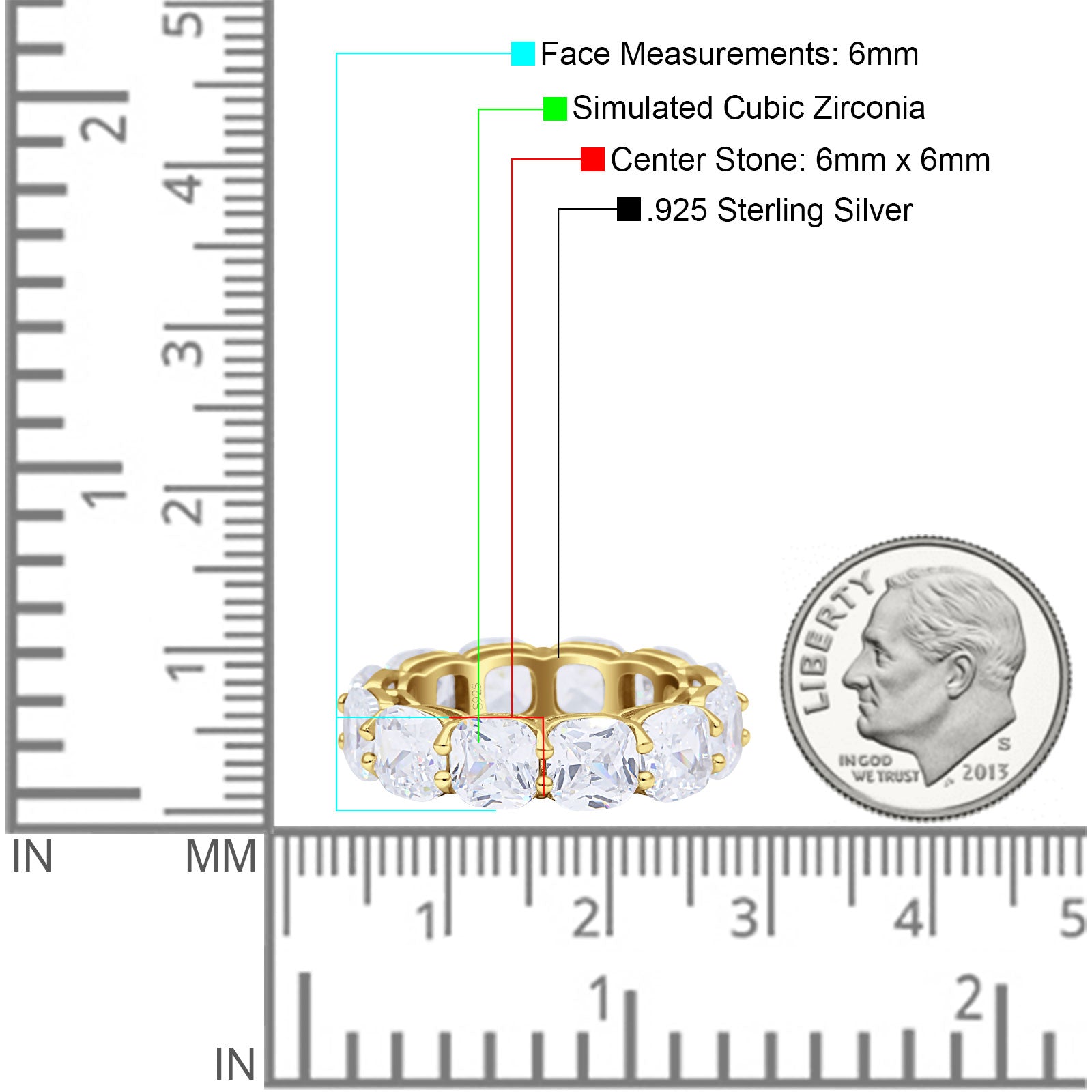 Cushion Cut Eternity Band