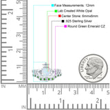 Claddagh Accent Heart Wedding Bridal Set Piece Ring Band Round Green Emerald Simulated Cubic Zirconia 925 Sterling Silver
