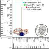 Two Piece Vintage Style Art Deco Engagement Bridal Set Ring Band Round Simulated Cubic Zirconia 925 Sterling Silver