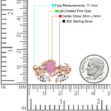 Art Deco Teardrop Pear Leaf Design Wedding Two Piece Ring Simulated Cubic Zirconia Stones 925 Sterling Silver