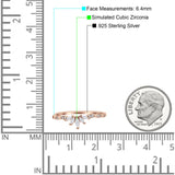 Half Eternity Wedding Ring Marquise Simulated Cubic Zirconia 925 Sterling Silver