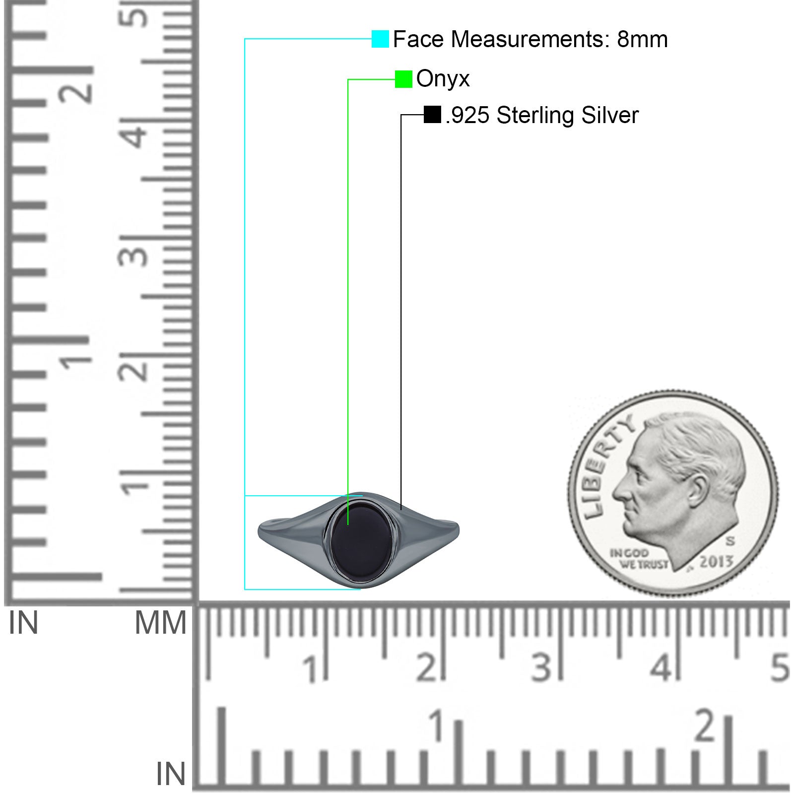Signet Oval Thumb Ring Fashion Solid 925 Sterling Silver