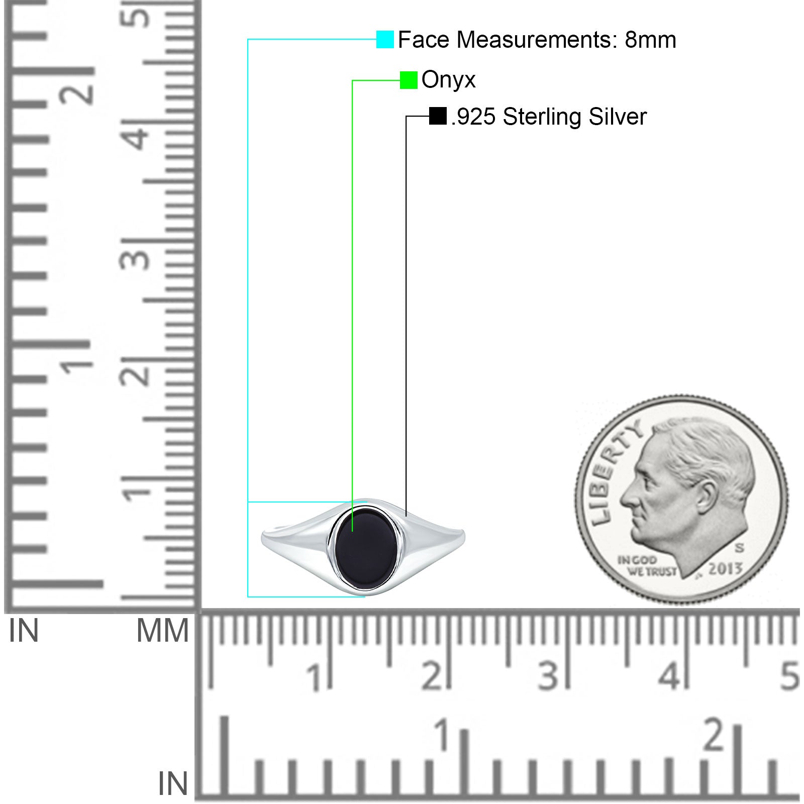 Signet Oval Thumb Ring Fashion Solid 925 Sterling Silver