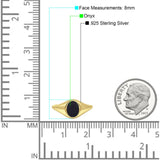 Signet Oval Thumb Ring Fashion Solid 925 Sterling Silver