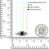 Celtic Pear Lab Opal Ring Solid Oxidized 925 Sterling Silver