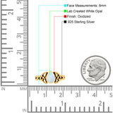 Celtic Pear Lab Opal Ring Solid Oxidized 925 Sterling Silver