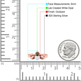 Petite Dainty Heart Lab Opal Ring Solid Oxidized 925 Sterling Silver