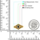 Vintage Style Marquise Lab Opal Ring Solid Oxidized 925 Sterling Silver