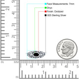 Vintage Style Oval Lab Opal Ring Solid Oxidized 925 Sterling Silver