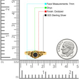 Vintage Style Round Lab Opal Ring Solid Oxidized 925 Sterling Silver