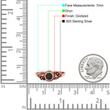 Vintage Style Round Lab Opal Ring Solid Oxidized 925 Sterling Silver