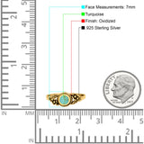 Vintage Style Round Lab Opal Ring Solid Oxidized 925 Sterling Silver