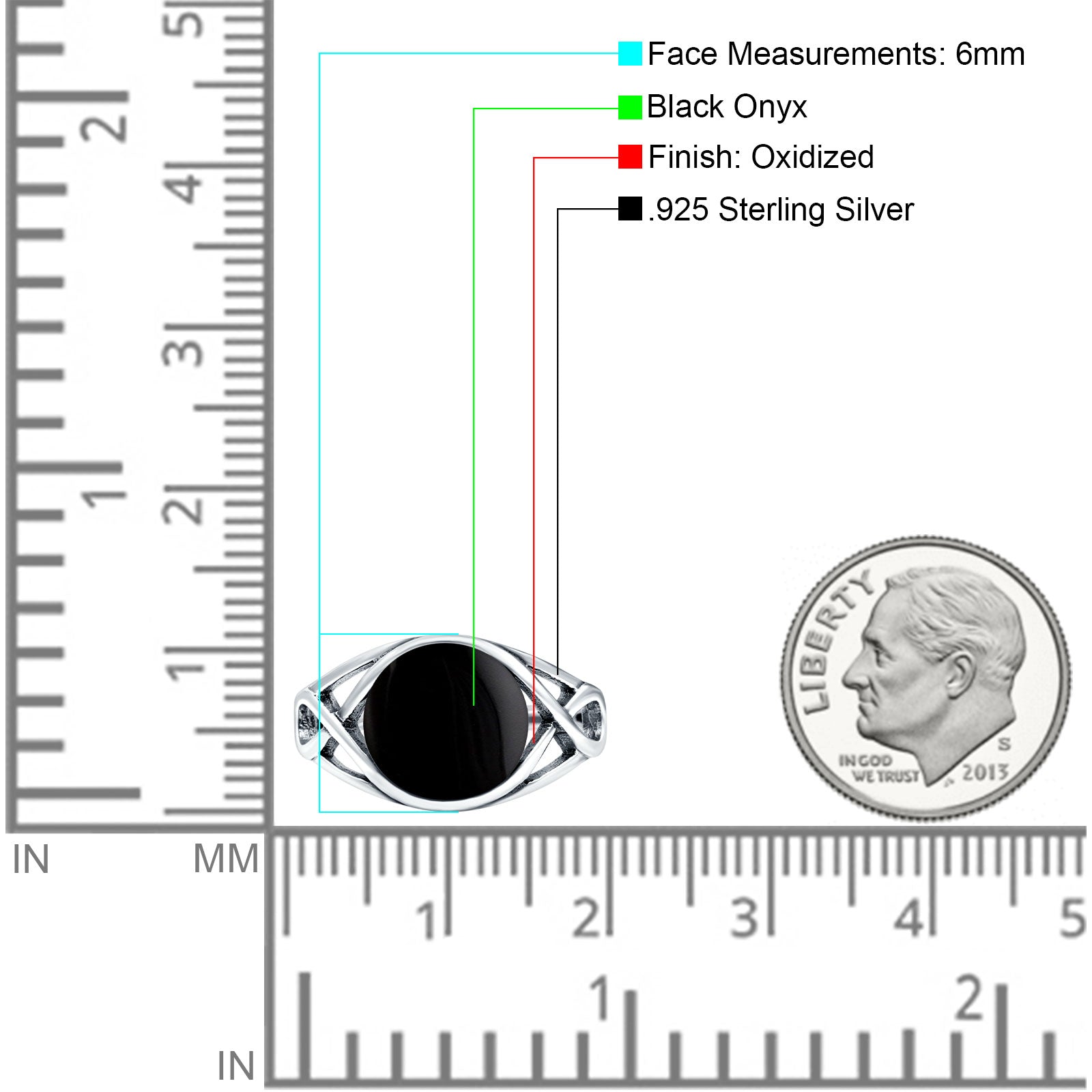 Infinity Shank Lab Opal Ring Solid Round Oxidized 925 Sterling Silver