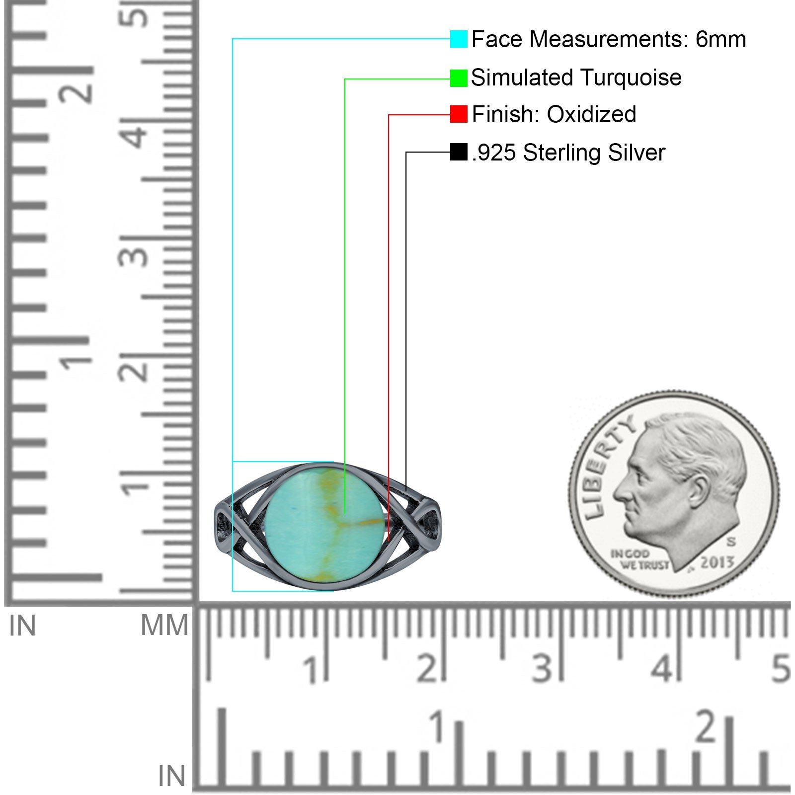 Infinity Shank Lab Opal Ring Solid Round Oxidized 925 Sterling Silver