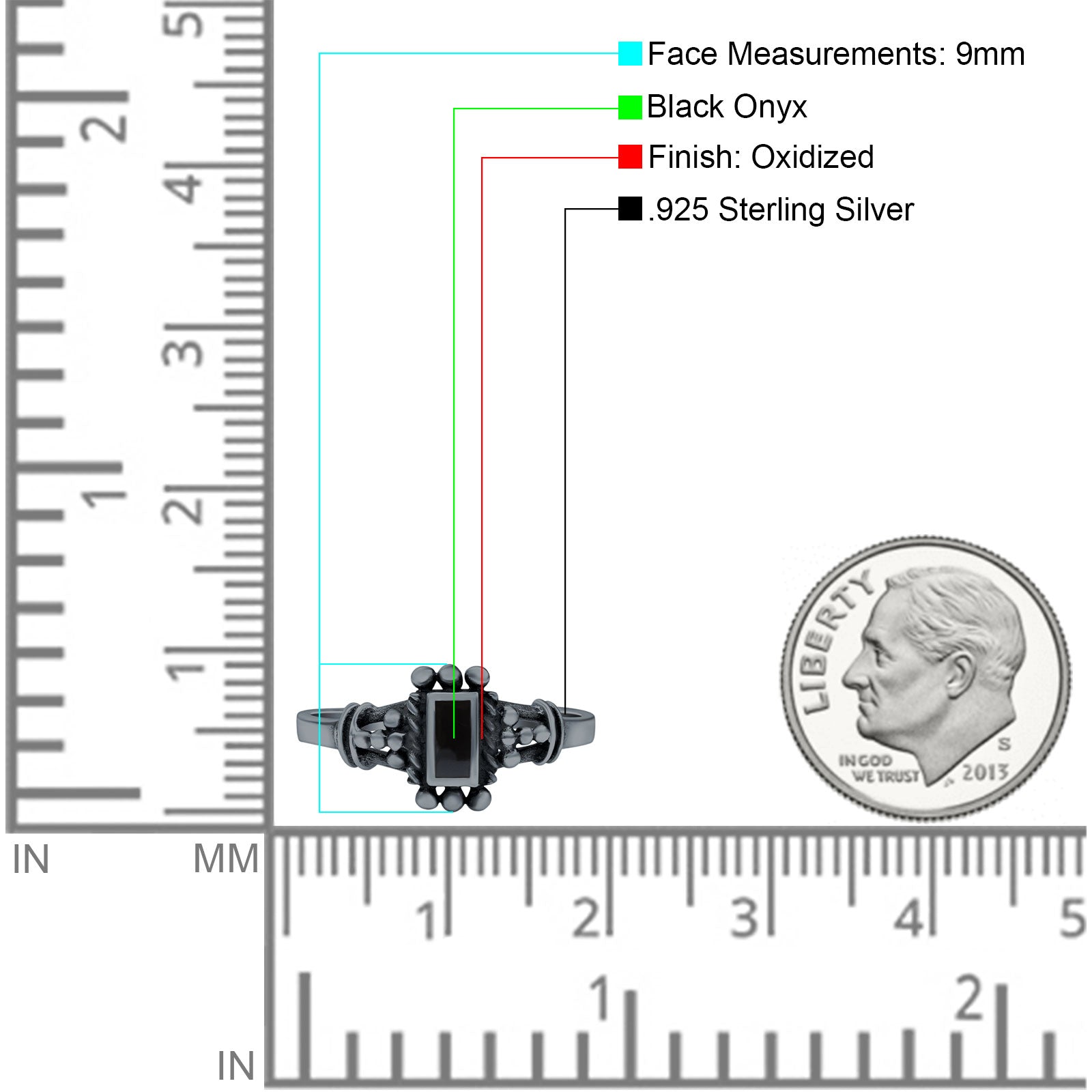 Petite Dainty Emerald Lab Opal Ring Solid Oxidized 925 Sterling Silver