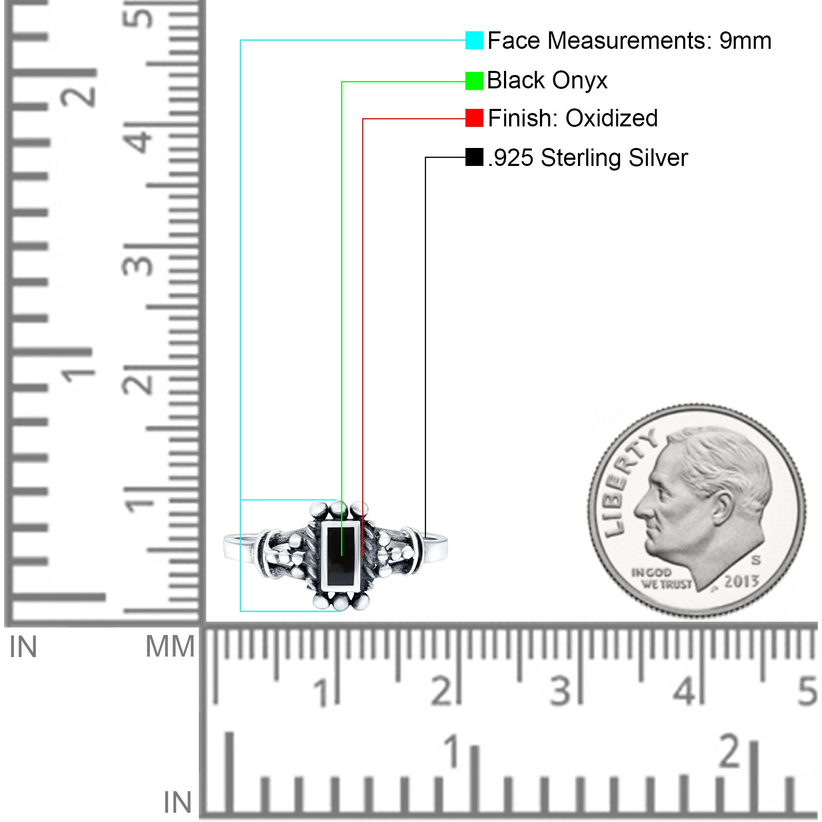Petite Dainty Emerald Lab Opal Ring Solid Oxidized 925 Sterling Silver