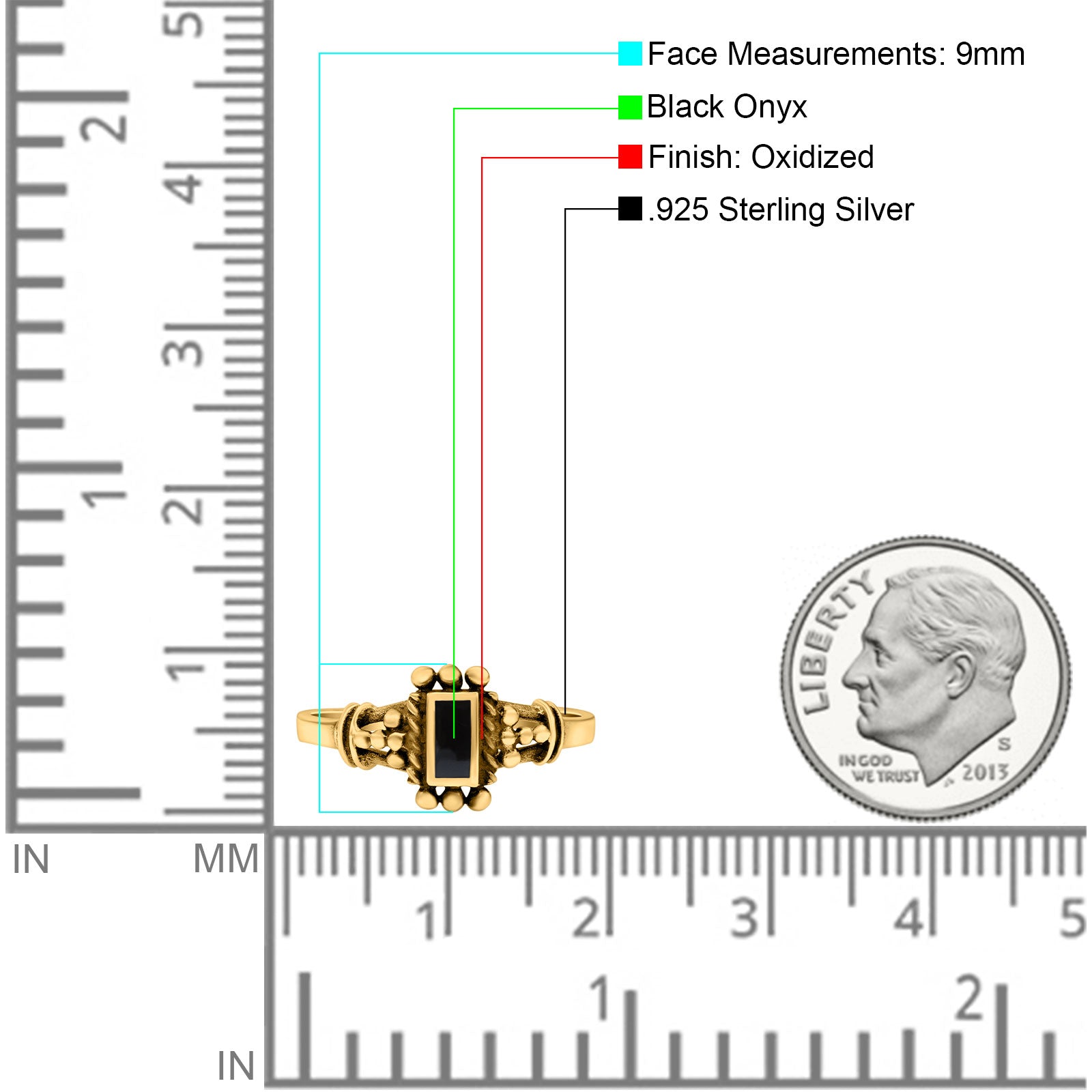 Petite Dainty Emerald Lab Opal Ring Solid Oxidized 925 Sterling Silver