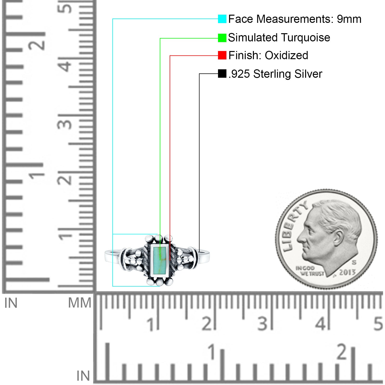 Petite Dainty Emerald Lab Opal Ring Solid Oxidized 925 Sterling Silver